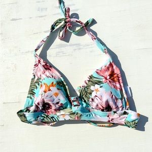 Floral bikini top